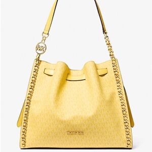 Michael Kors Mina Large Signature Logo Chain Shoulder Bag